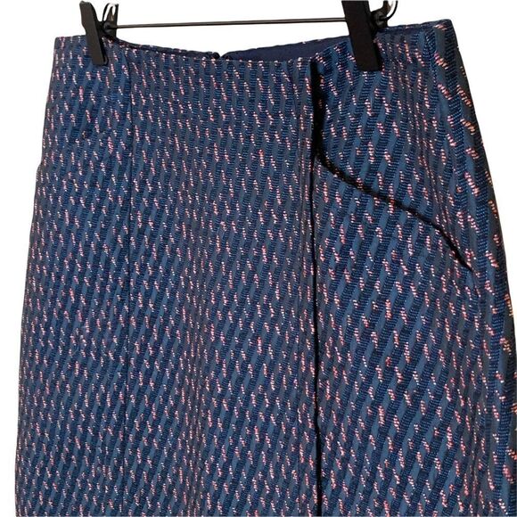 NEW Loft Pencil Textured Skirt Blue Sz 10 - Picture 8 of 17